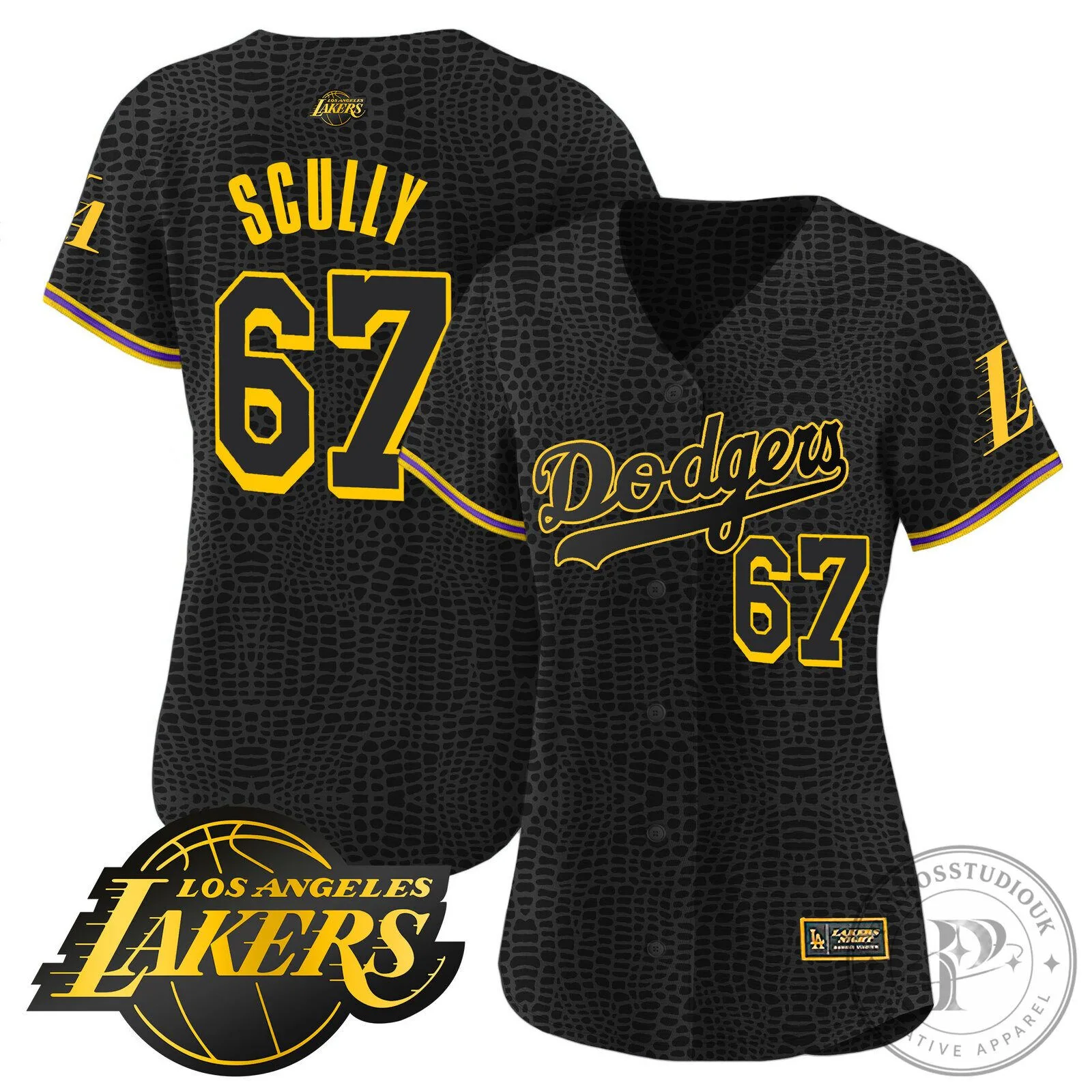 Los Angeles Dodgers Kobe Bryant Black Mamba Baseball Jersey