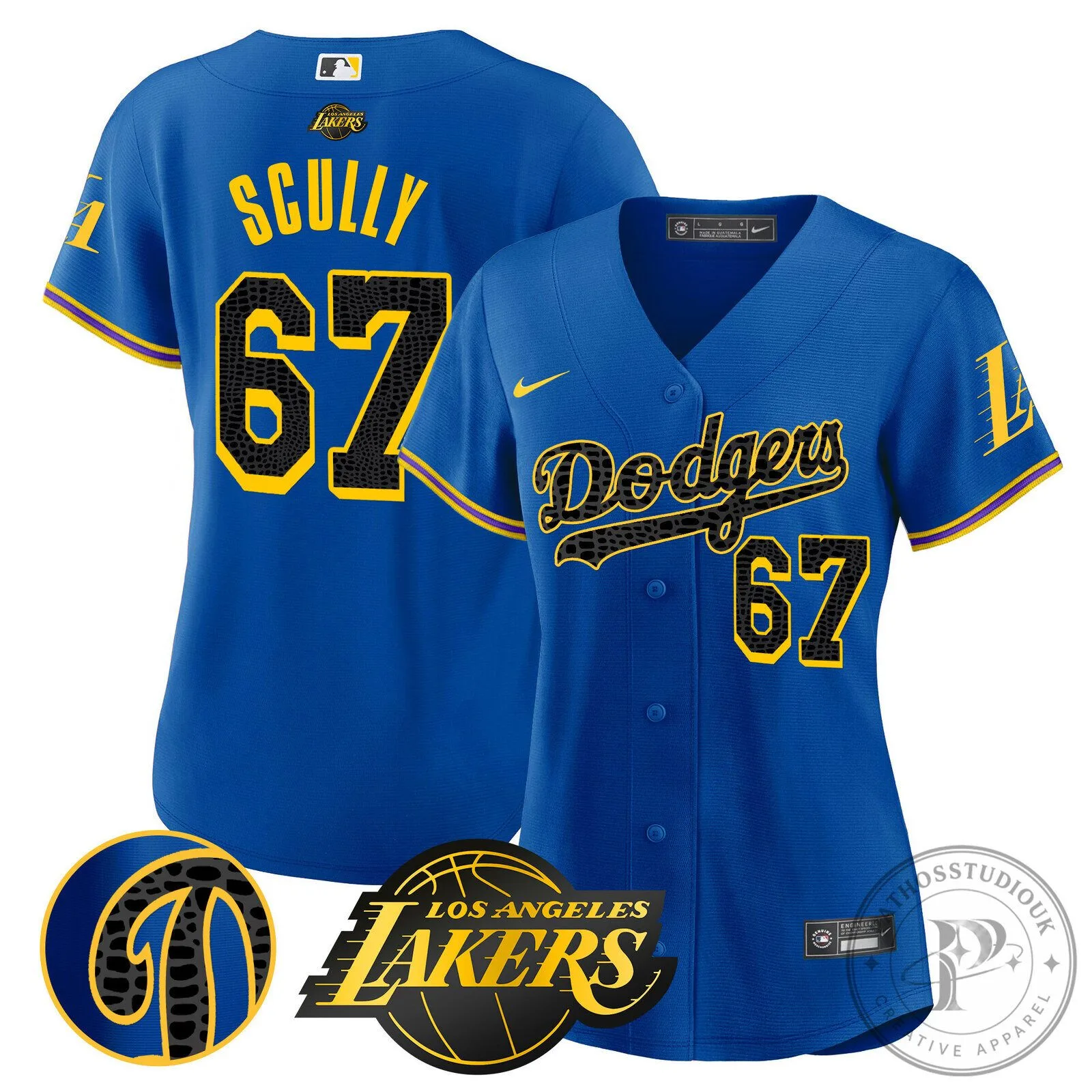 Los Angeles Dodgers Kobe Bryant Black Mamba Baseball Jersey