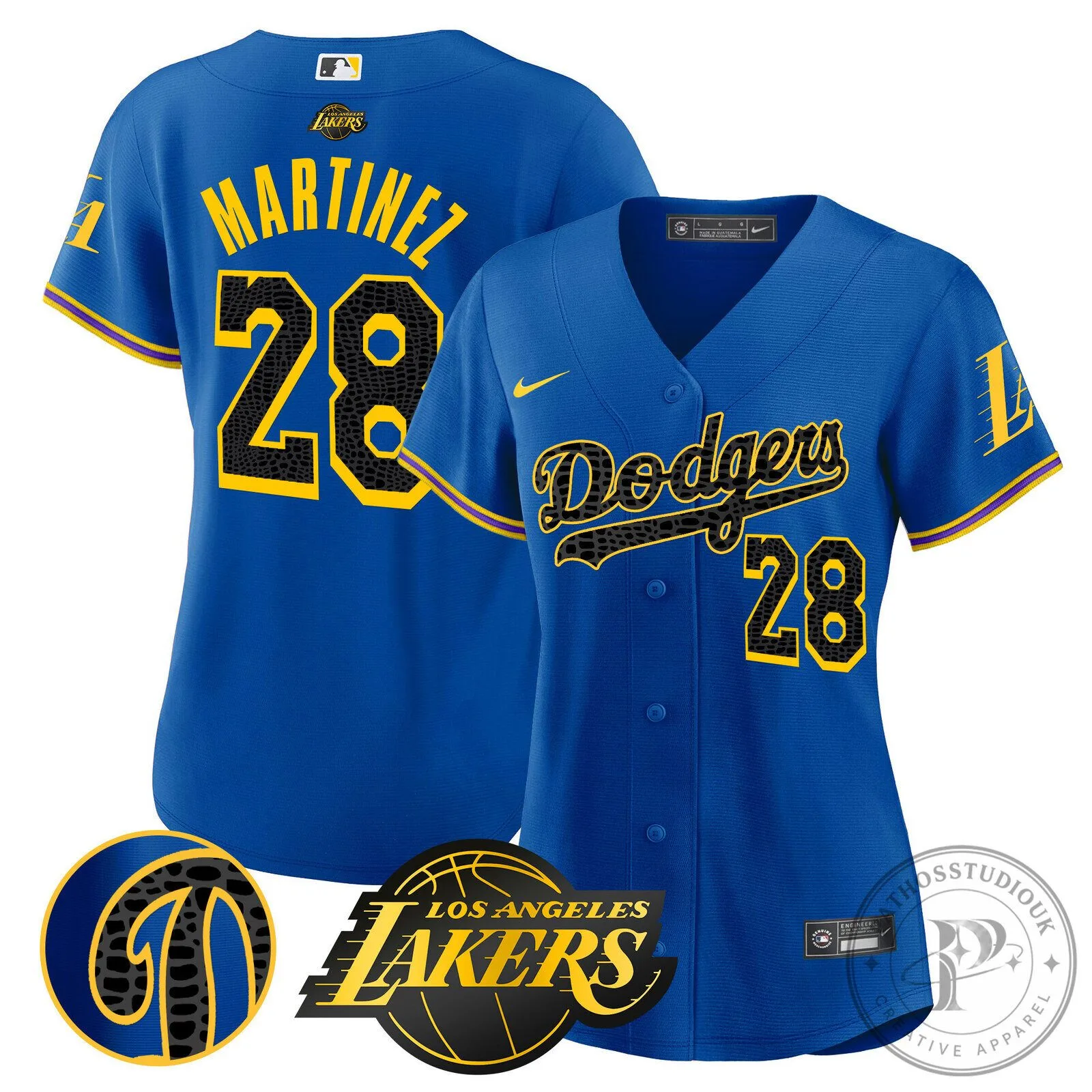 Los Angeles Dodgers Kobe Bryant Black Mamba Baseball Jersey