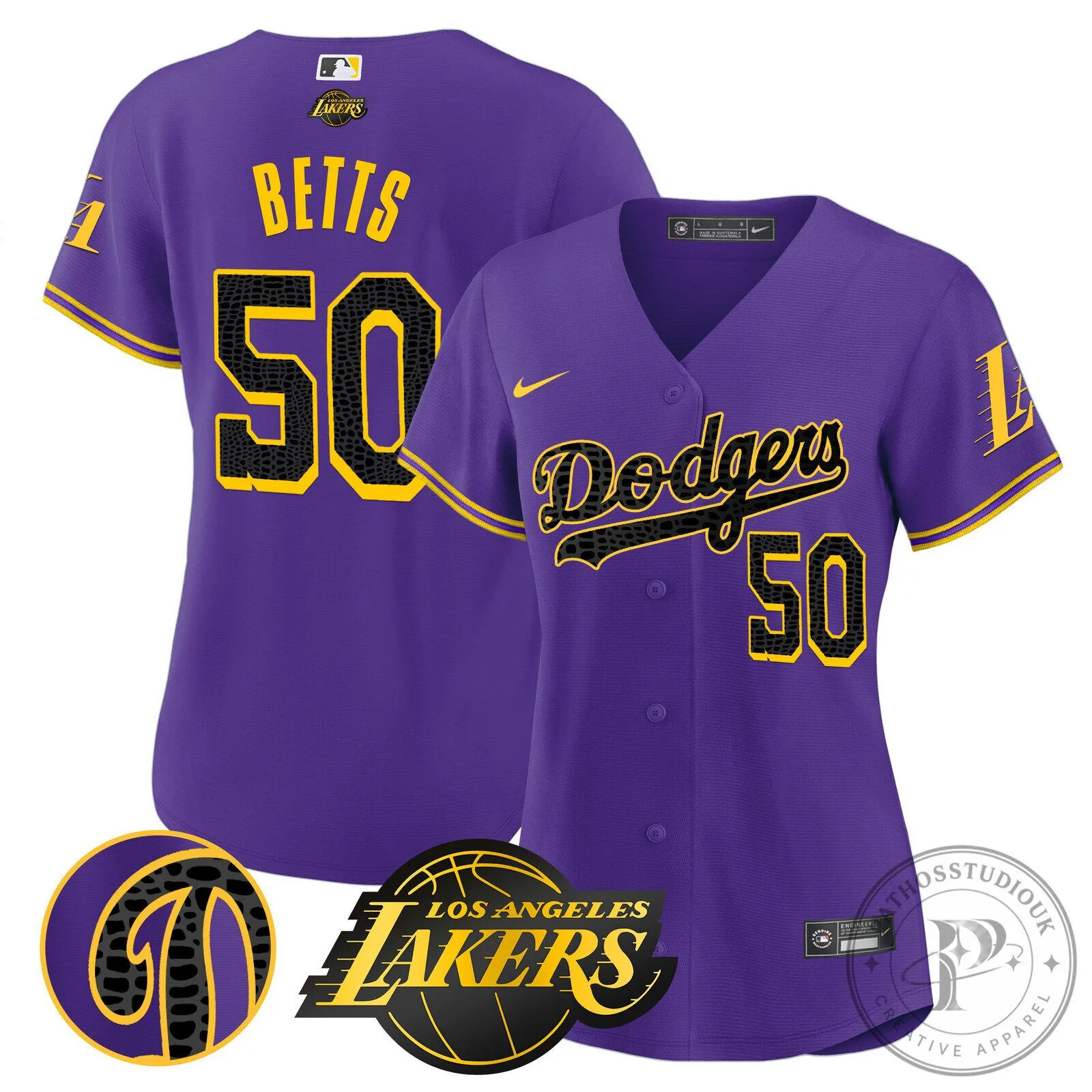 Los Angeles Dodgers Kobe Bryant Black Mamba Baseball Jersey